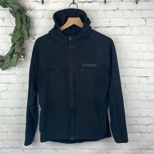 ALPHALETE Identity Men's Front Zip Hoodie Black Sweatshirt Size: medium